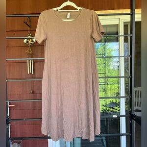 Zenana Outfitters Brown Dress (With Pockets)